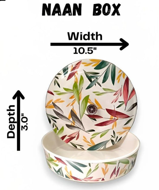 melamine naan box a marble-patterned design