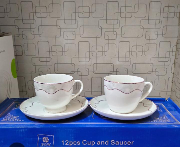 Beautiful tea cup set 6 cups 6 saucers