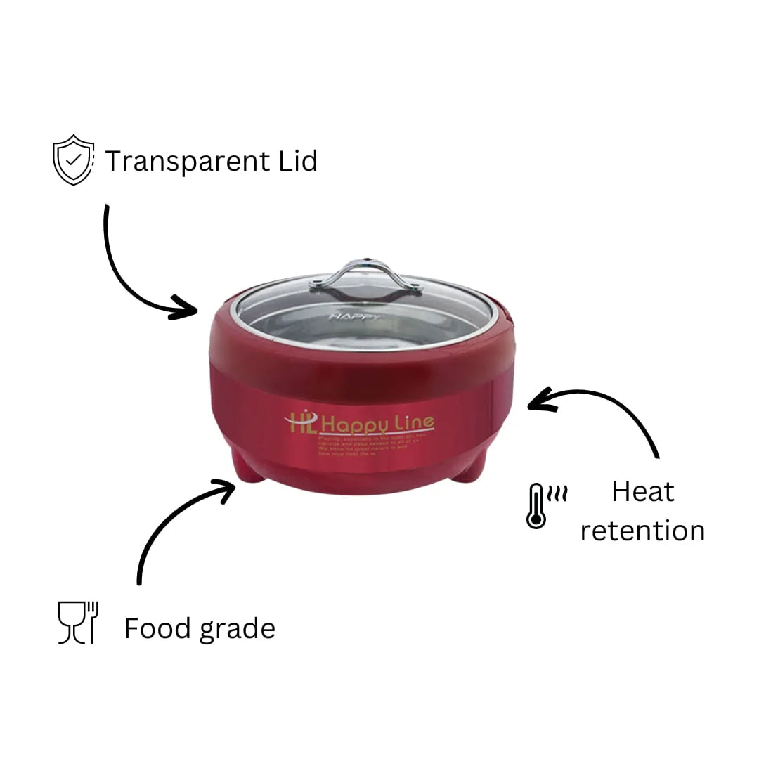 Sale Happy Line Metallic Red Hotpot