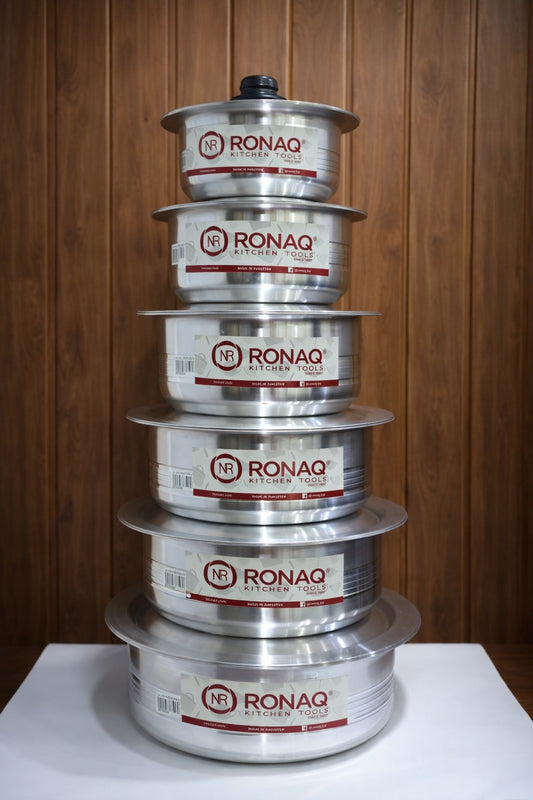 Silver Aluminium cooking pots