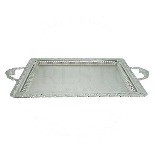 Textured tray for serving guest beautiful