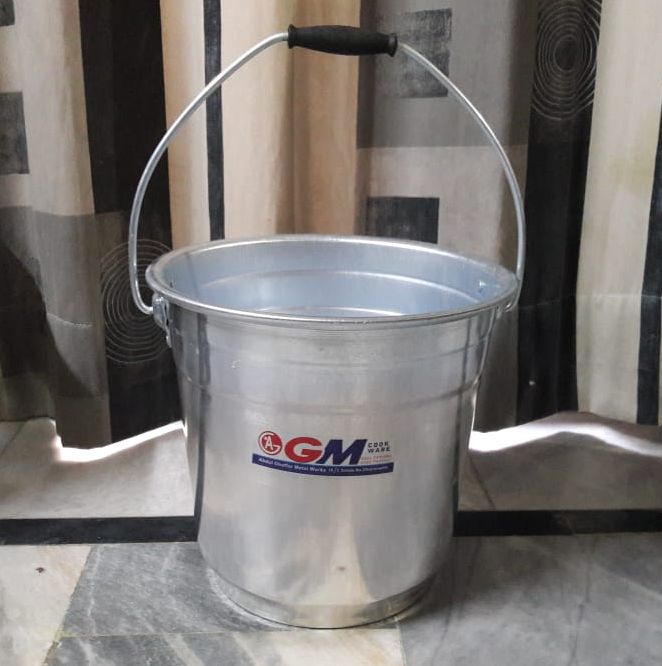 Aluminum Bucket silver Balti