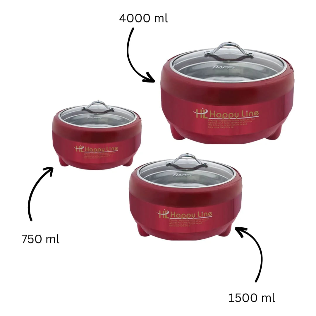 Sale Happy Line Metallic Red Hotpot