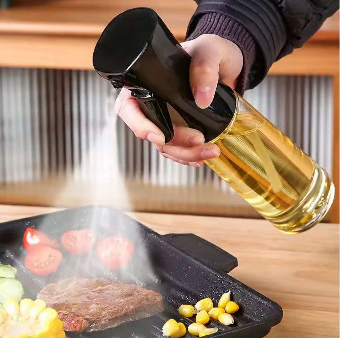 Oil spray bottle for cooking kitchen Olive oil spayer for camping BBq baking vinegar soya sauce