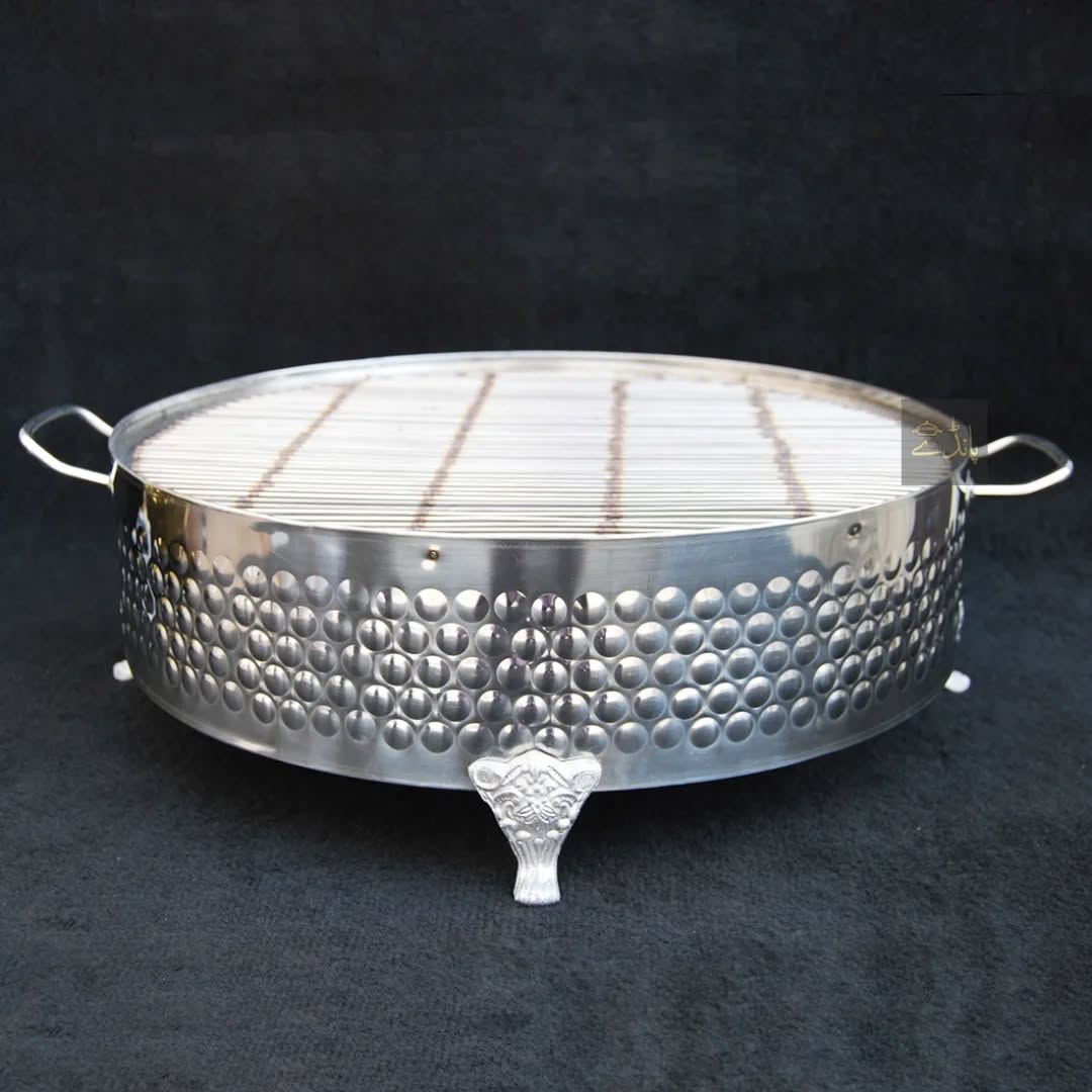Stainless steel silver grill round beautiful