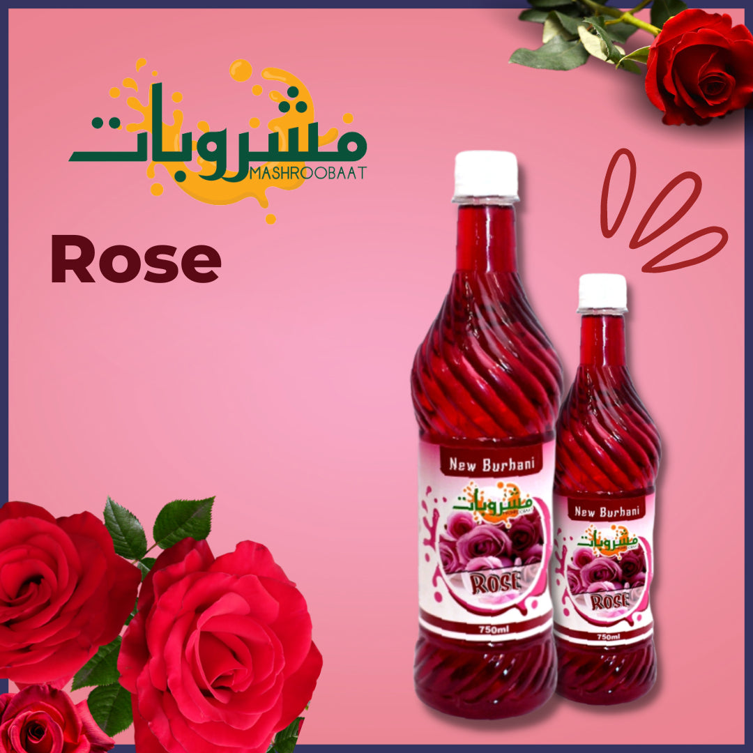 Pack of 2 ROSE Flavor Syrup sharbat
