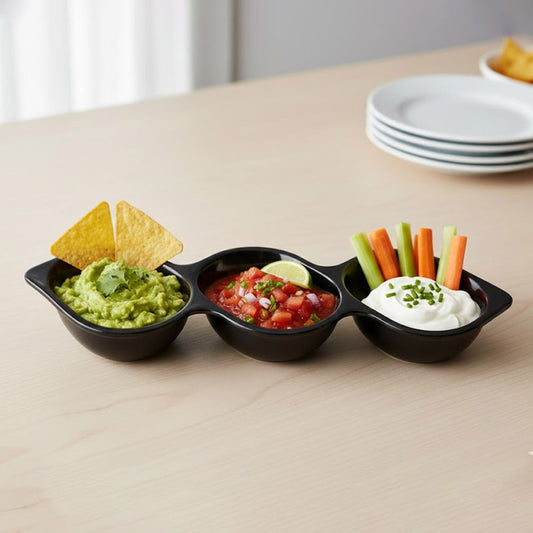 Malamine pickle 3 portion tray