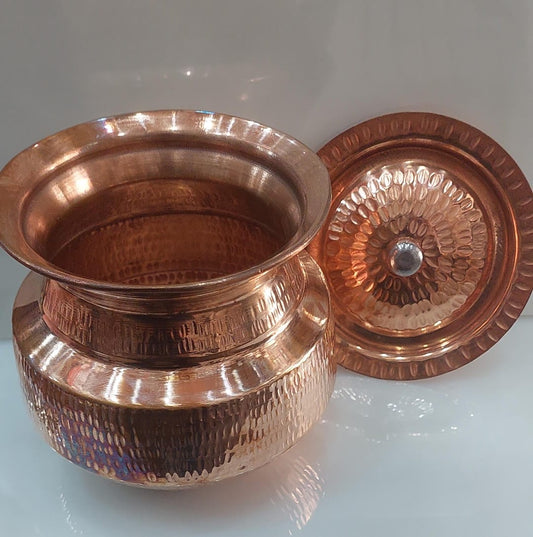 Pure Copper Deg 500g – Hammered Serving Daig | Pakistan
