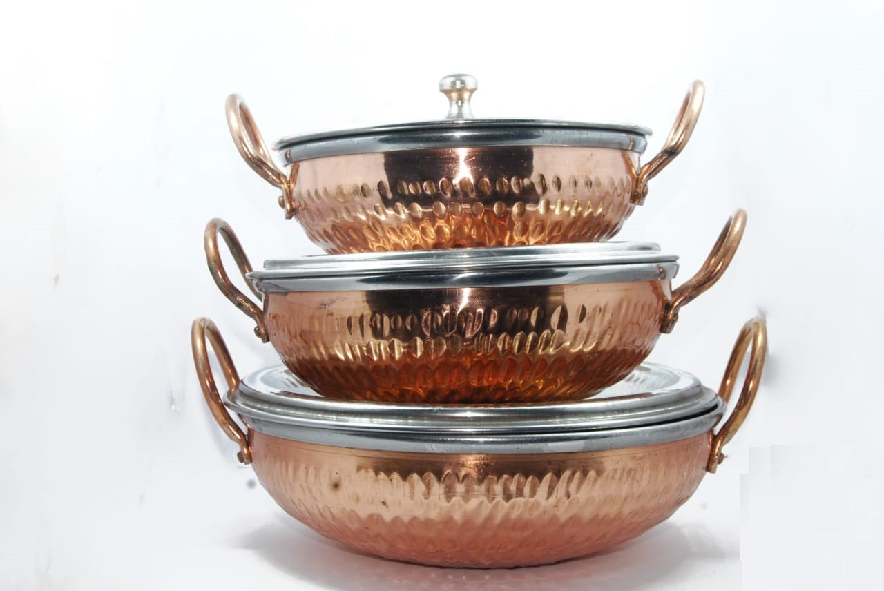 Serving Pure Copper KARAHI inside stainless steel
