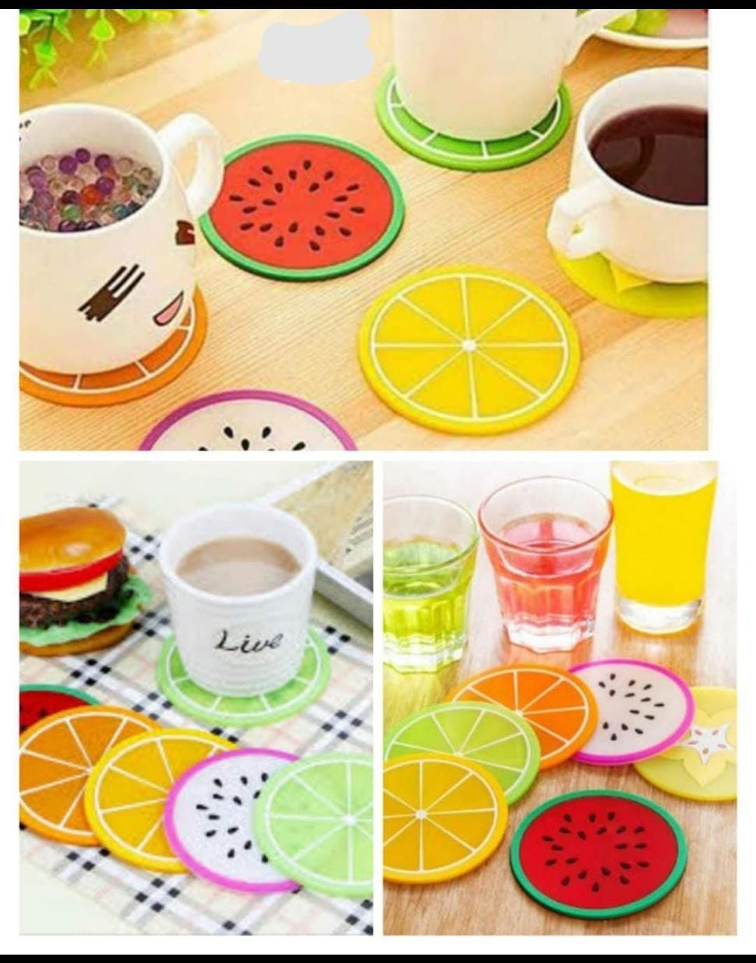 Slicone 6 pcs tea mat