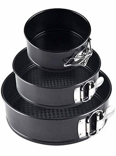 Set of Non spring form cake pans