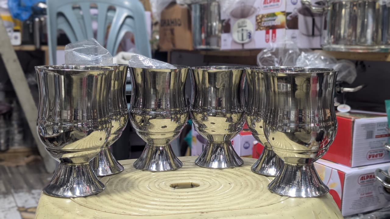 Stainless steel 6pcs vine glass