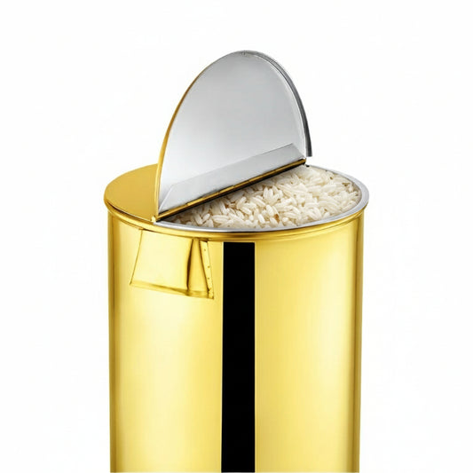 Golden stainless steel ata Dabba luxury flour stock pot