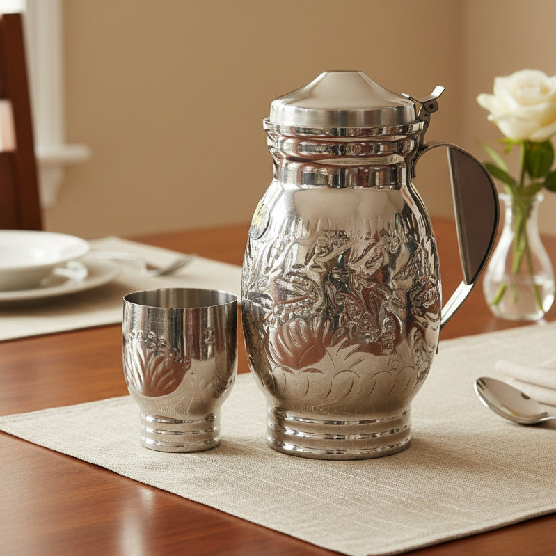 stainless steel water set supplier wholesale pakistan karaci fancy kitchenware for wedding shadi gifts