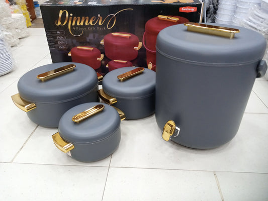 Luxury gift set 4 pcs Hotpots Cooler inner Stainless Steel