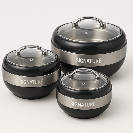 Hotpot set with glass lid 3 colors