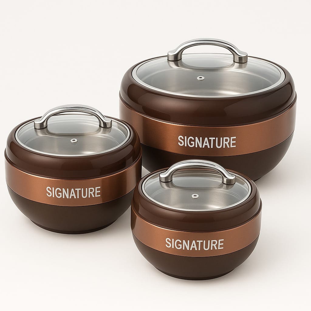 Hotpot set with glass lid 3 colors
