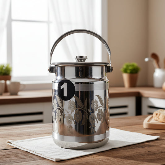 Stainless Steel Barni Container storage can baltu Hakimi Steel
