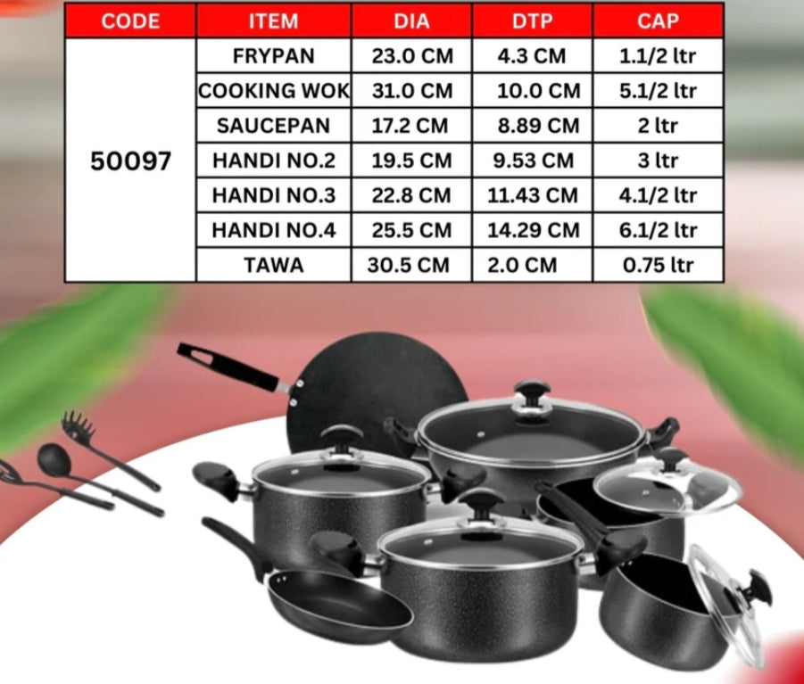 Hshome.pk sonex nonstick cookware at best price guaranteed quality products
Non stick gift sets at hakimi steel at discounted price fastest delivery