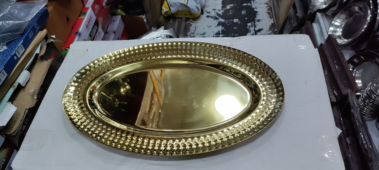 Shahi Golden bbq serving platter heavy new