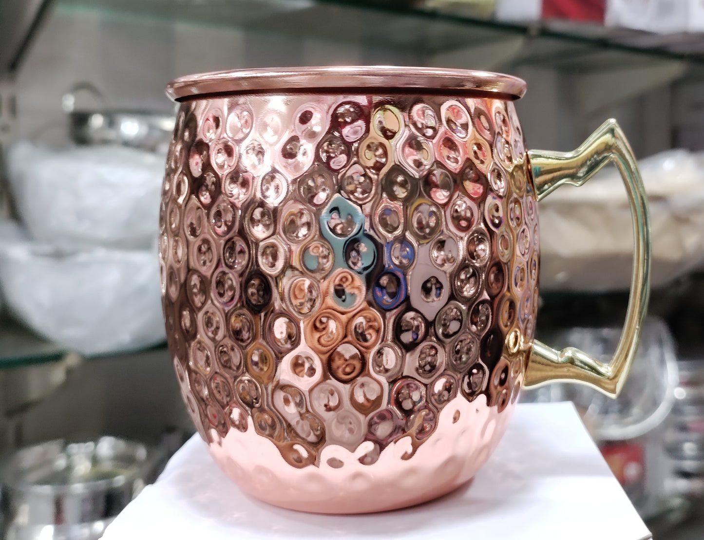 Golden Hammered Design Stainless steel mug for gifts And Your Smart Table