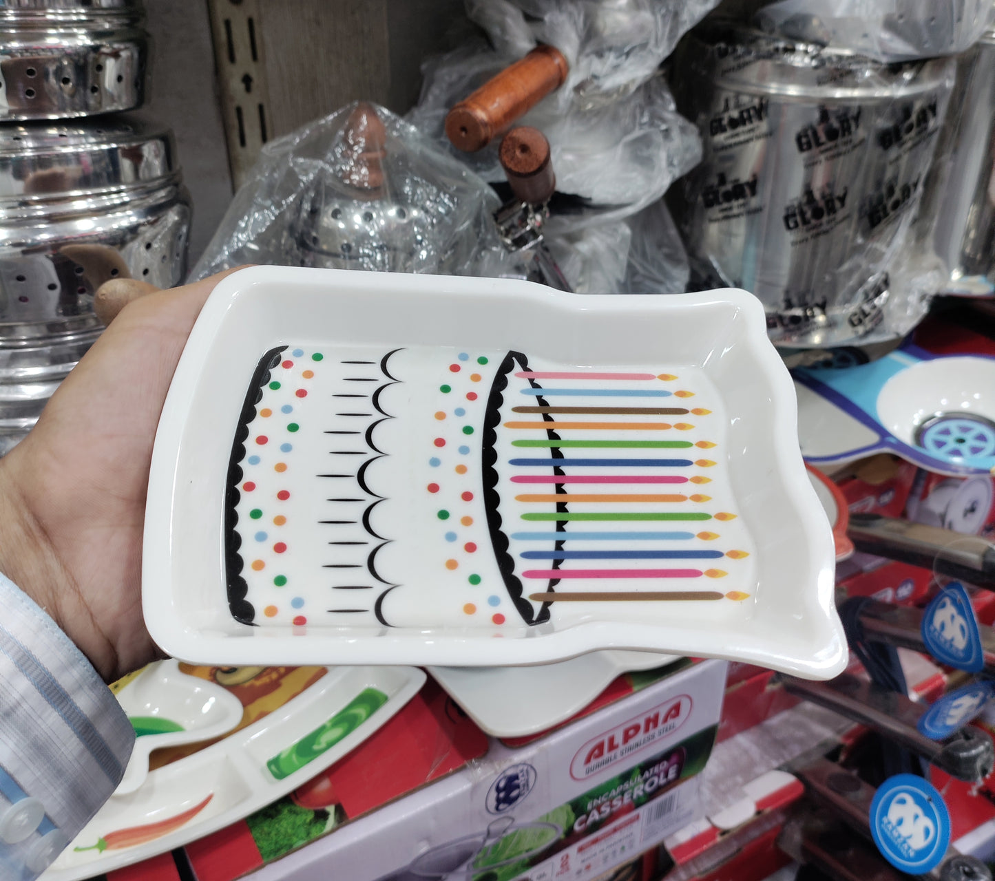 Kids CAKE Tray beautiful melamine plate best for birthday gifts