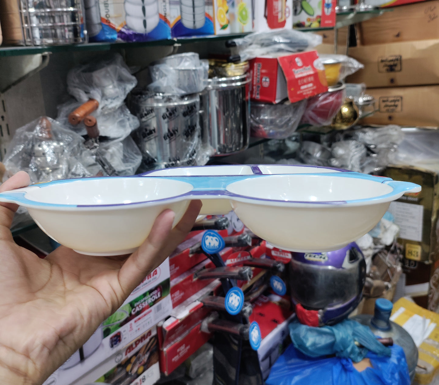 Kids CAR Shape 4 Portion Tray melamine plate