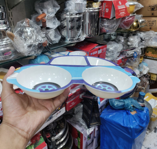 Kids CAR Shape 4 Portion Tray melamine plate