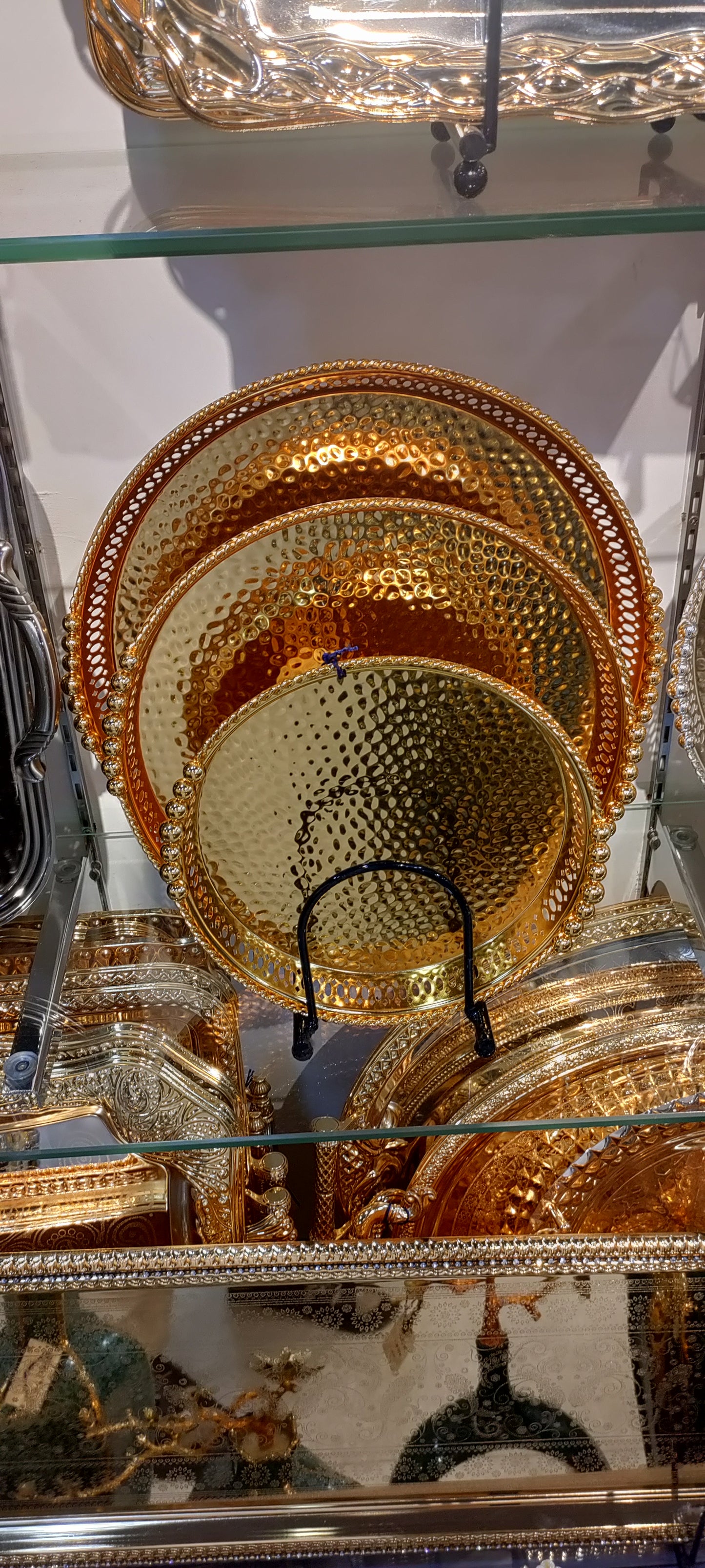 Luxury Golden and Silver Tray Set Thali Serving luxury rich