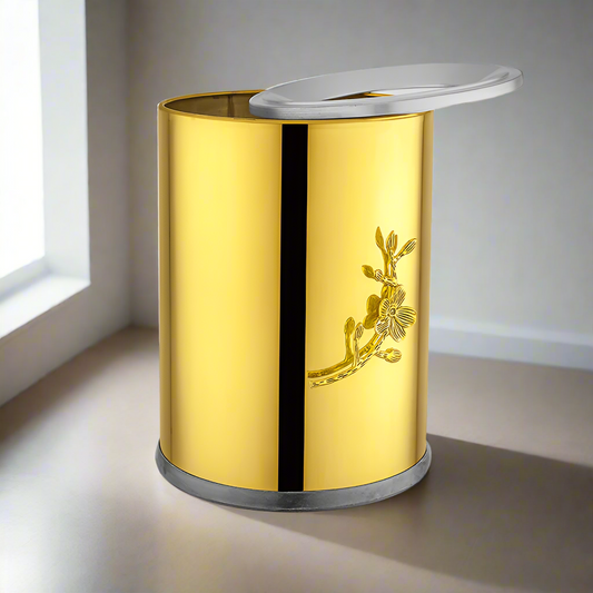 Golden luxury rich dustbin for office and home