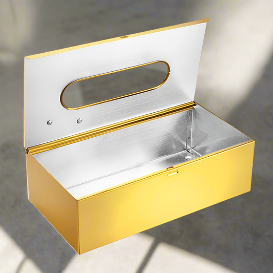 Golden fancy tissue box beautiful design