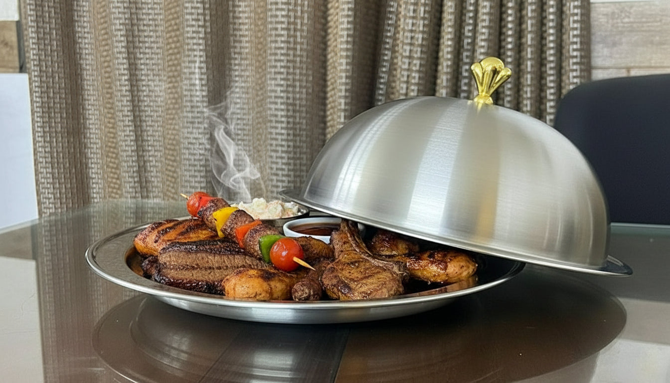 bbq platter stainless steel
