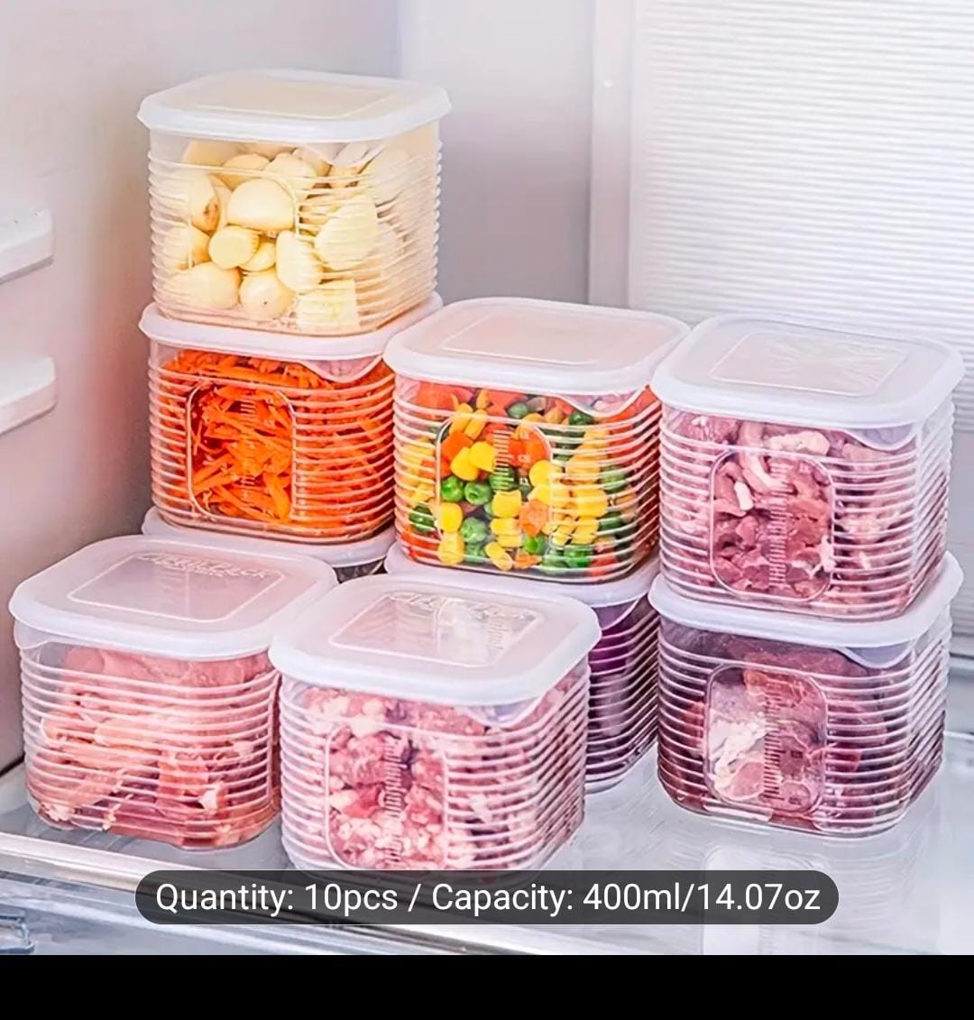 10 pcs Stackable Food Storage Containers with Soft Seal Lids