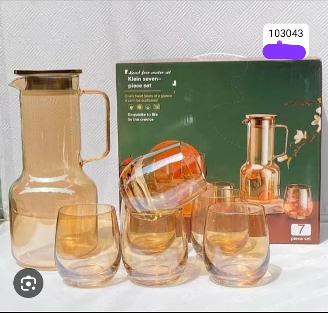 Amber Luxe 7-Piece Glassware Set