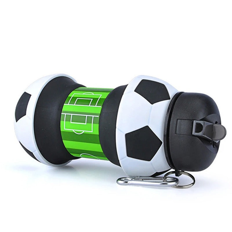 Silicone Foldable Water Bottle Ball Shape Football Water Bottle