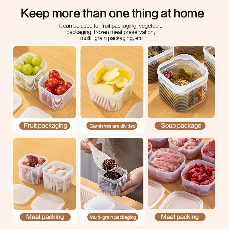 10 pcs Stackable Food Storage Containers with Soft Seal Lids