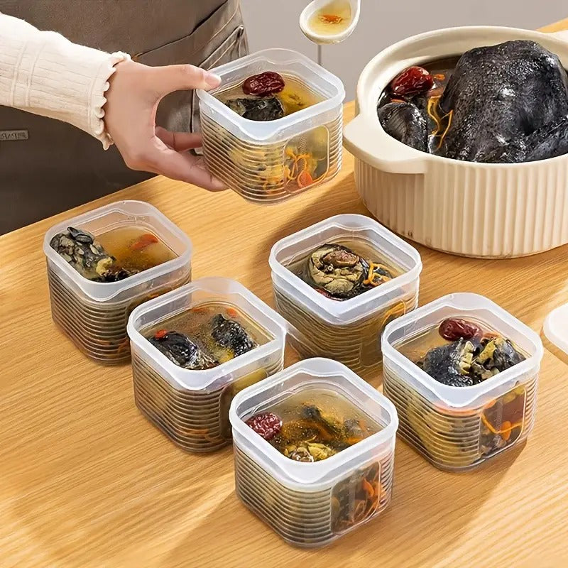10 pcs Stackable Food Storage Containers with Soft Seal Lids