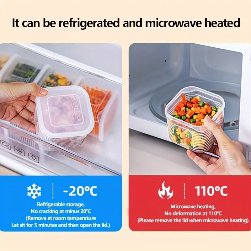 10 pcs Stackable Food Storage Containers with Soft Seal Lids