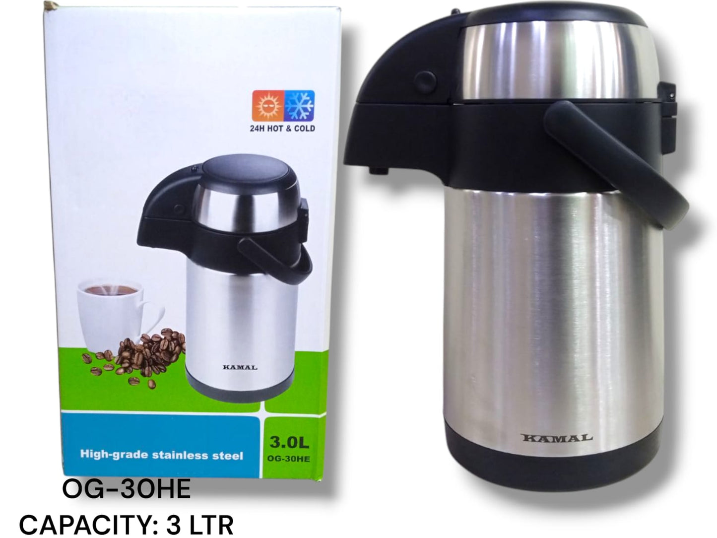 DayDays Airpot thermos Vacuum Insulated Stainless Steel