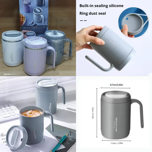 500ml Portable Coffee Cup – Creative PP Liner Travel Mug with Cover