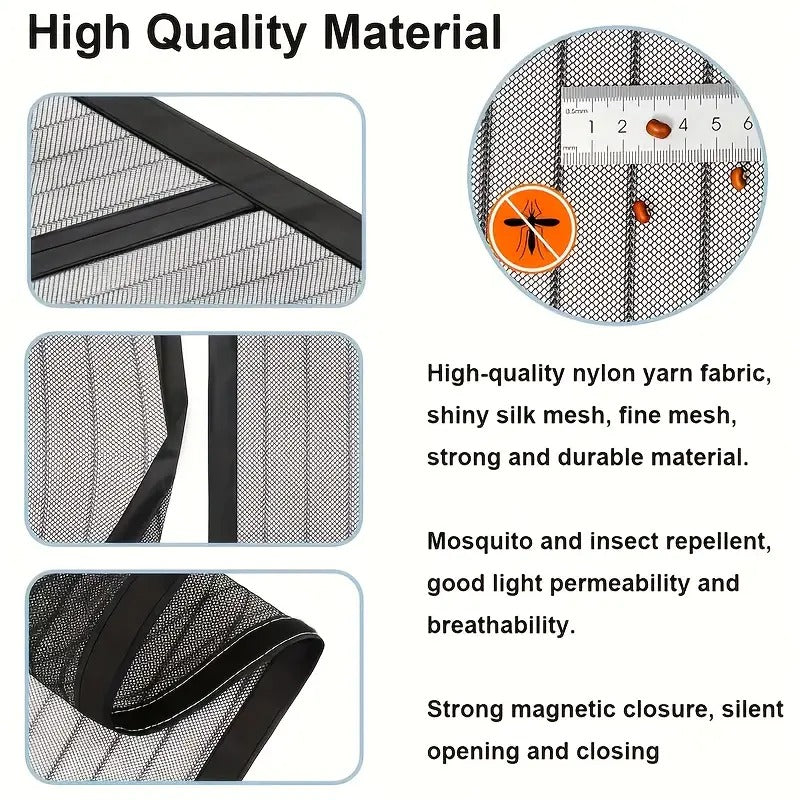 Magic Mesh Deluxe- Hands Free Magnetic Screen Door,