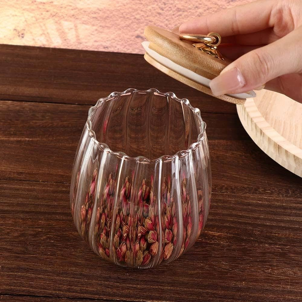 Round Airtight Glass Jar With Hook
