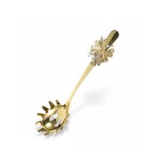 turkish Butterfly Stainless Steel Golden Spaghetti/Pasta Spoon