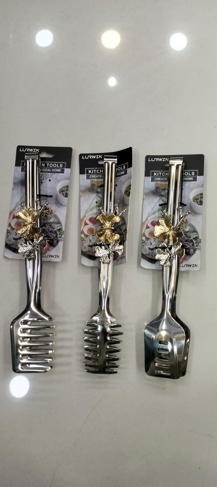 3pc set Stainless steel flower tong.