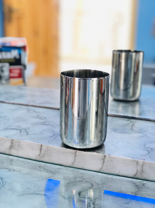 6pc Stainless steel high quality glass