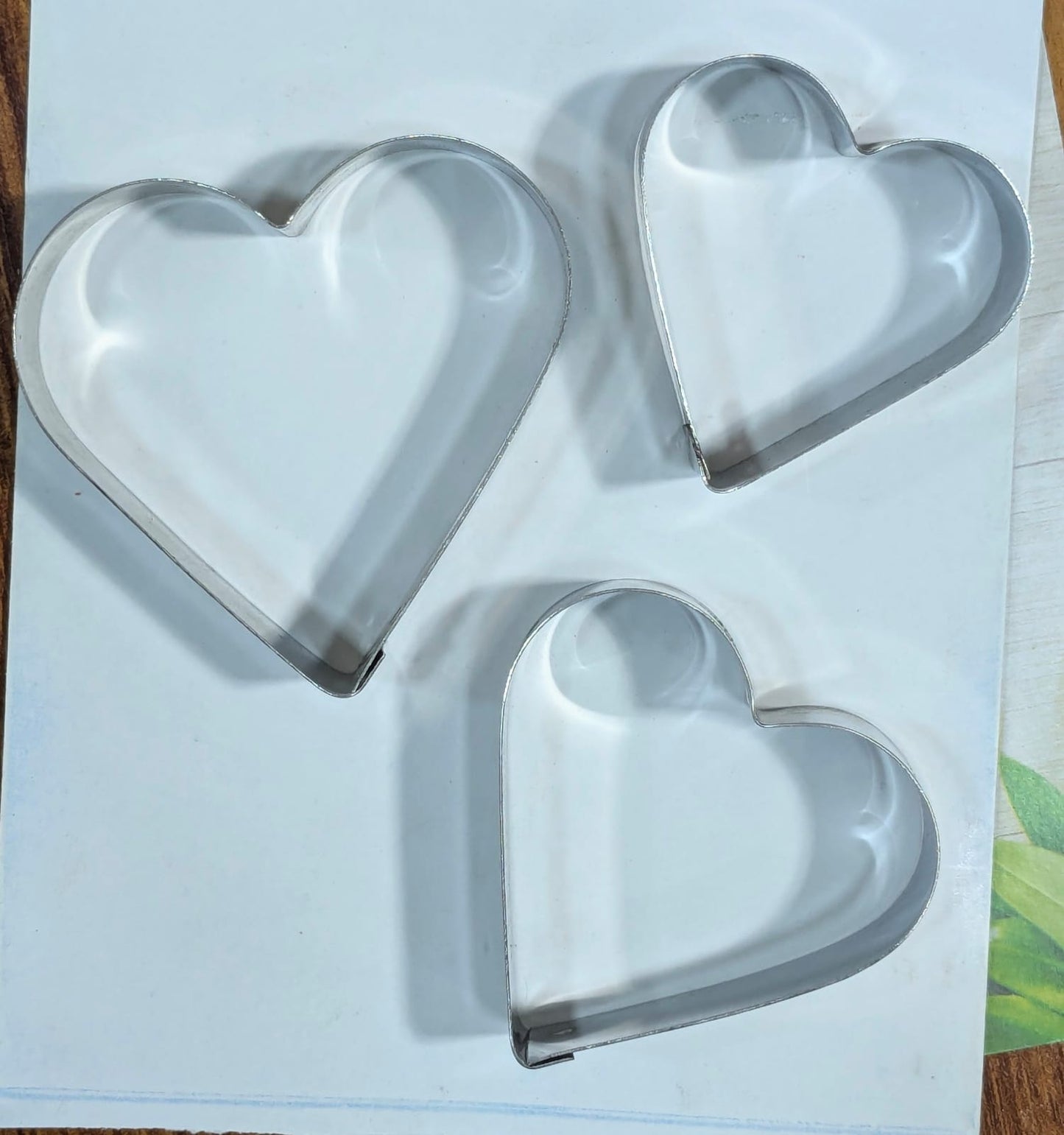 heart-shaped cake cutting and mousse rings 3pcs set