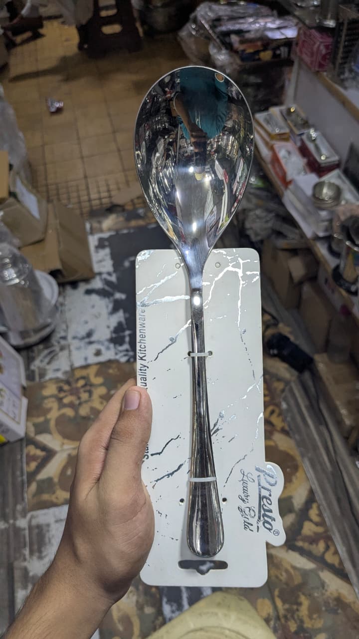 1pc large stainless steel serving spoon thick durable