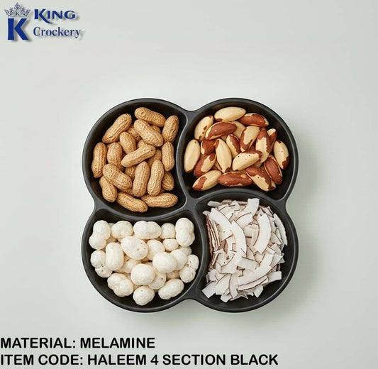 Malamine black Appetizer 3,4,and single portion tray