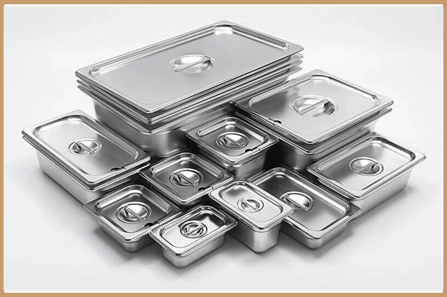 Hotelware hshome.pk hotel items Bain Marie pots storage pots cookware food serving pots stainless steel Bain Marie pots wholesale supplier distributor importer delivery all Pakistan luxury kitchenware