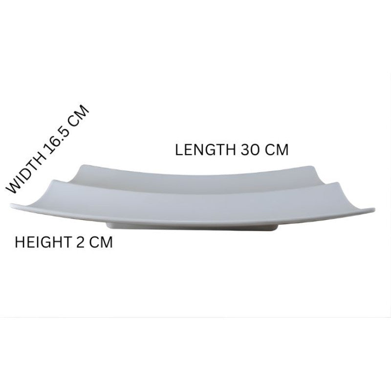 melamine rectangular serving platter wavy design